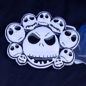 Jack Skellington Nightmare Before Christmas Faces Metal Enamel Belt Buckle